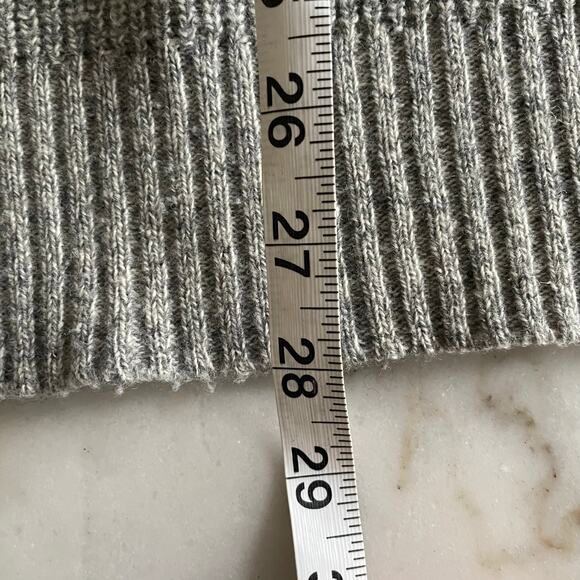 Schott Bros Men’s Quarter Zip Sweater Medium Light Gray Wool Nylon - Picture 6 of 10